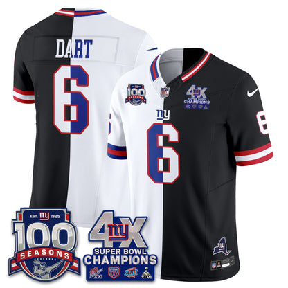 NYG 4X SBowl Split Edition Vapor Jersey - Stitched