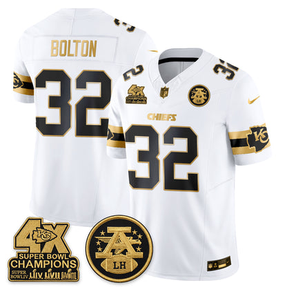KC 4X Champs Gold Edition Vapor Jersey - Stitched