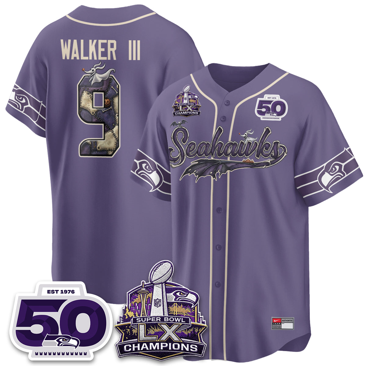 SEA 2026 Nightmare Edition Vapor Baseball Jersey - Stitched