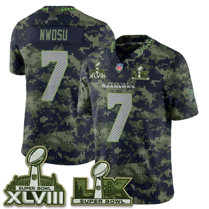 Seattle Seahawks 2026 Salute to Service Edition Vapor Jersey V2- Stitched