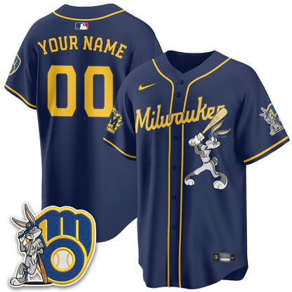 Custom Milwaukee Brewers Bunny Edition Vapor Jersey - Stitched N1