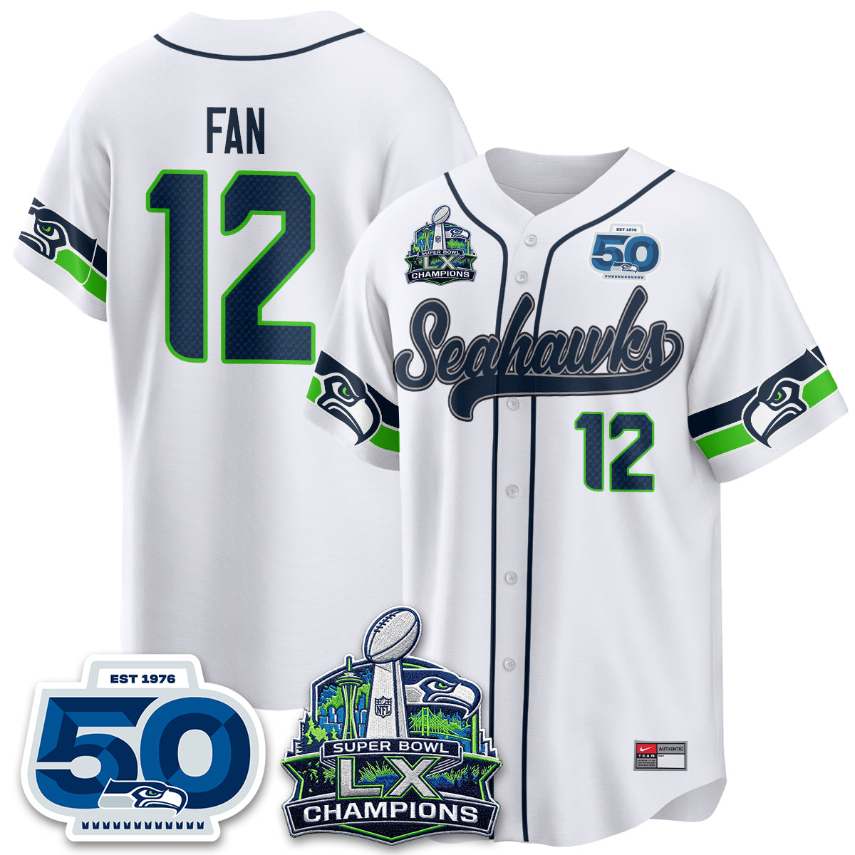 SEA SB LX Champs Vapor Baseball Jersey - Stitch