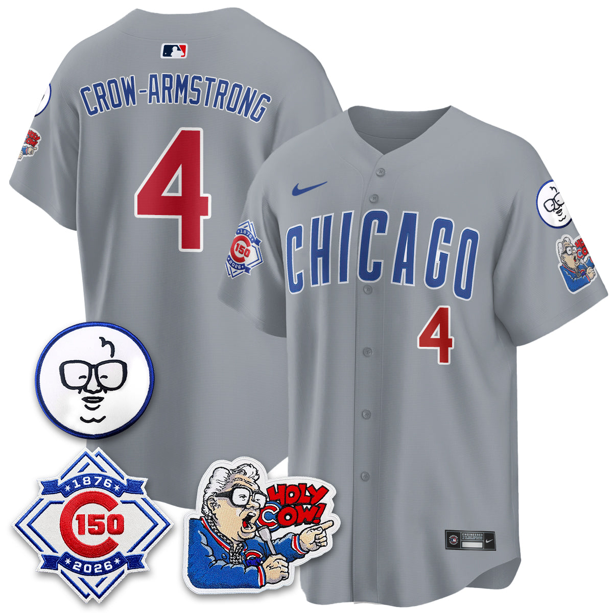 CHC 150th Anniversary Harry Caray Holy Cow Vapor Premier Limited Jersey - All Stitched V2