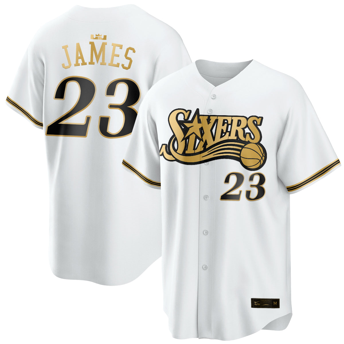 PHI LeBron James #23 Vapor Baseball Jersey V2- Stitched
