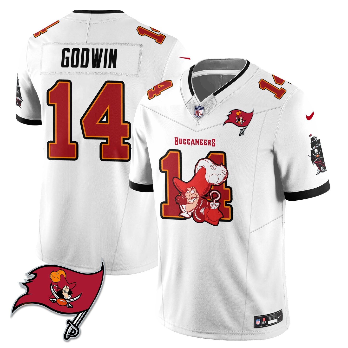Tampa Bay Buccaneers x Red Coat Captain Edition Vapor Jersey - Stitched
