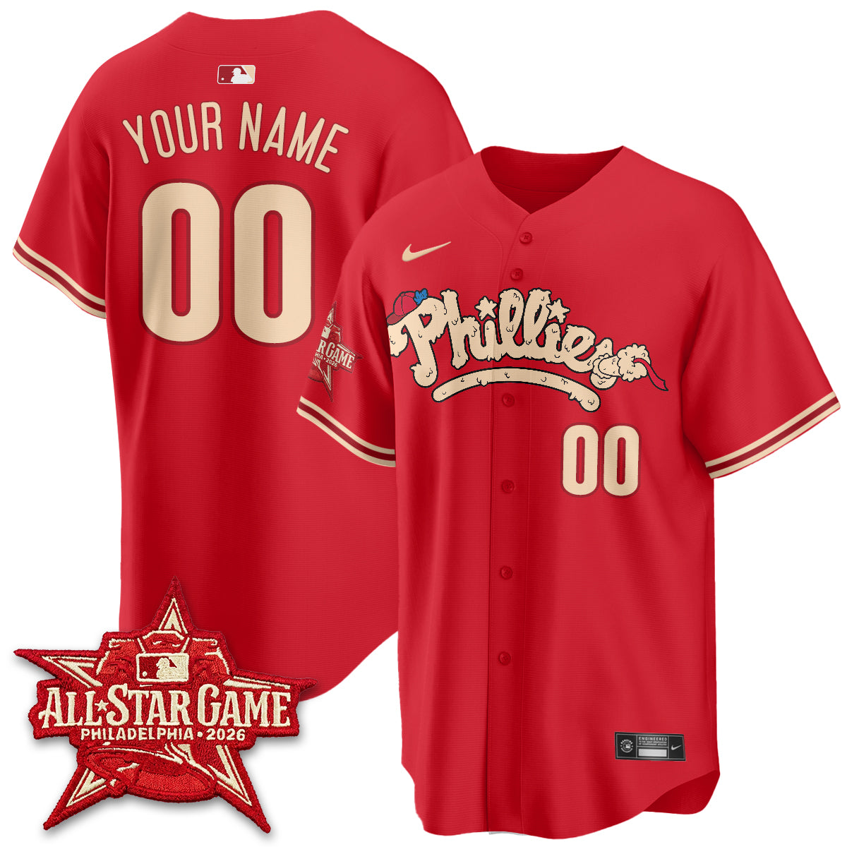 Philadelphia Phillies All Star Game 2026 Vapor Limited Custom Jersey - Stitched