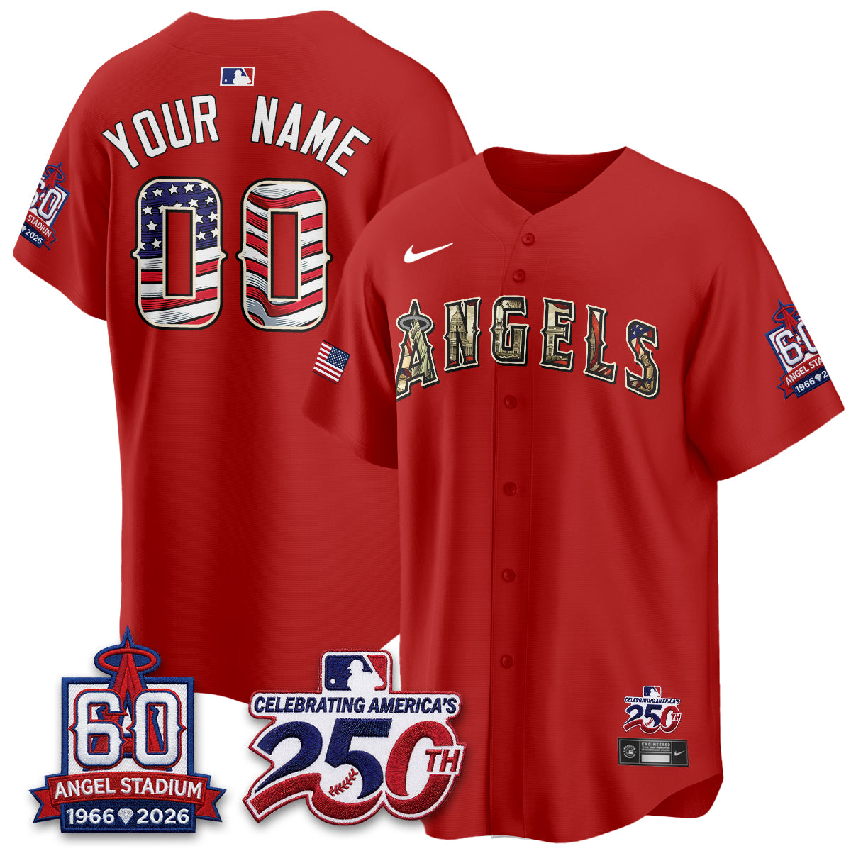 LAA 2026 Independence Day USA Vapor Custom Jersey - Stitched