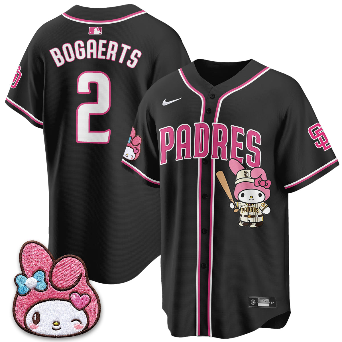 San Diego Padres x Pink Sanrio Friend Vapor Jersey - Stitched