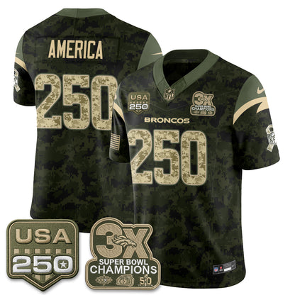 Denver Broncos 2026 Salute to Service Edition Vapor Jersey - Stitched