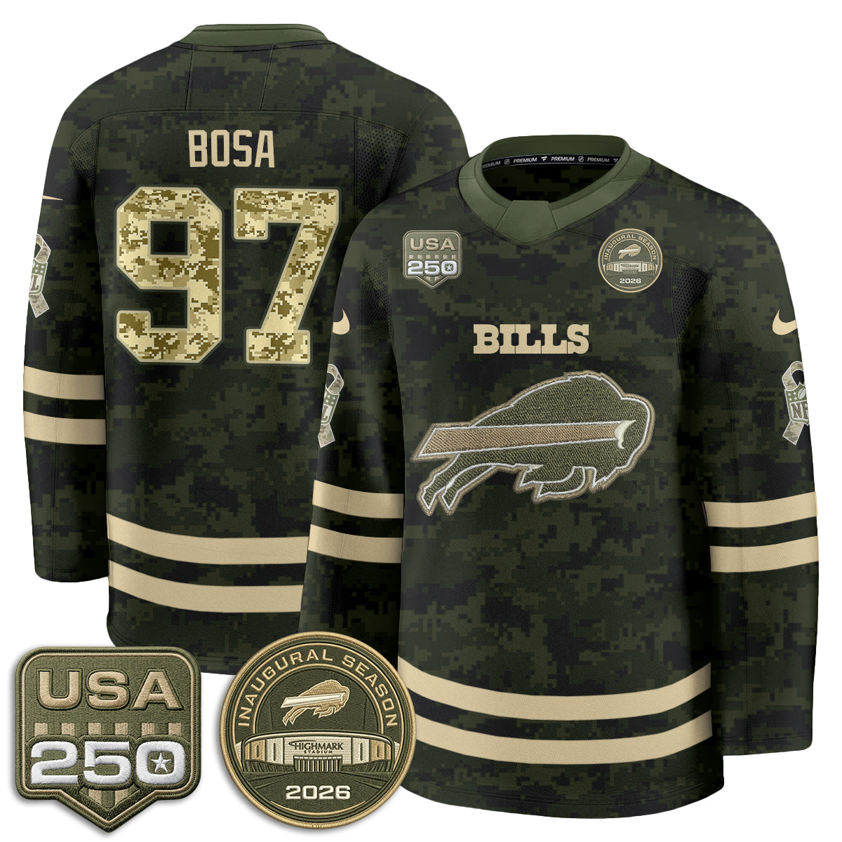 BUF 2026 Salute To Service Edition Hockey Jersey - Printed