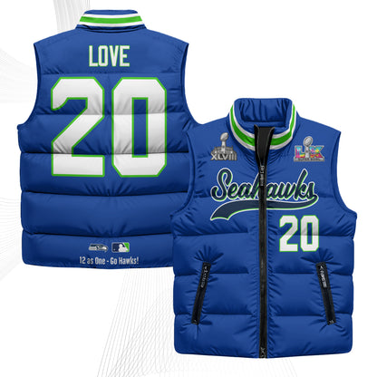 SEA S.Bowl Champs Puffer Vest - Printed