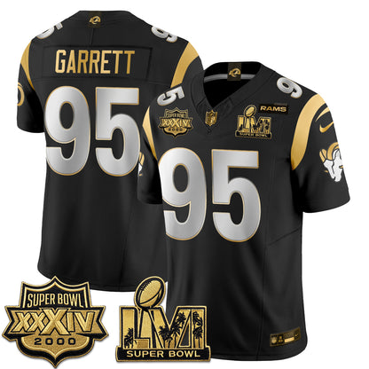 LAR SBowl Champs Gold Vapor Jersey - Stitched