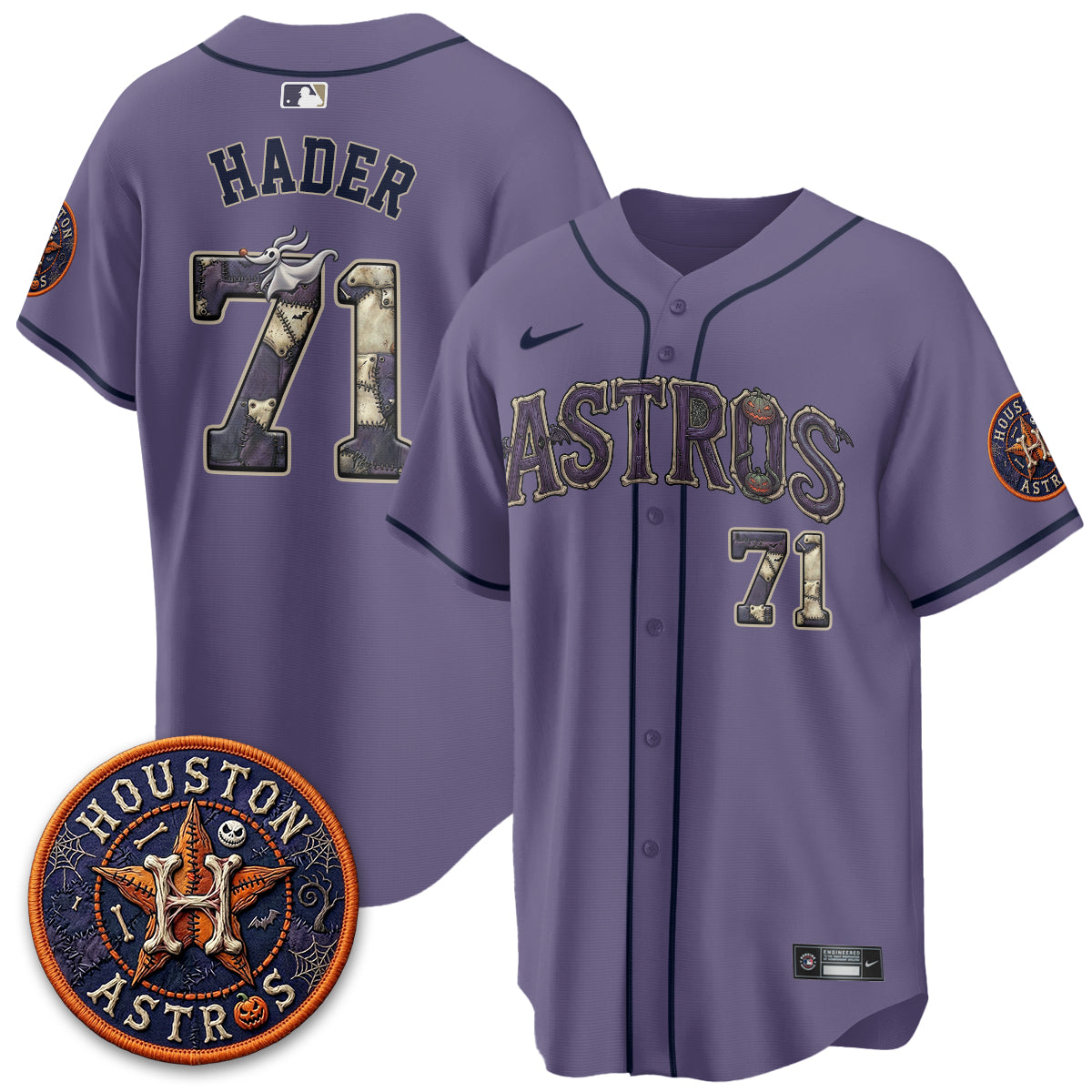 Houston Astros Nightmare Vapor Limited Jersey - Stitched