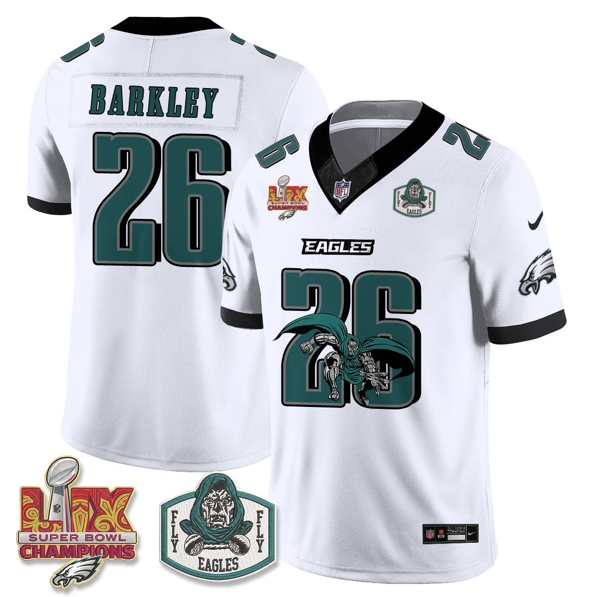 Philadelphia Eagles x Green Cape Villain Edition Vapor Jersey - Stitched