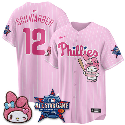 Philadelphia Phillies x Pink Sanrio Friends Edition Vapor Jersey - Stitched