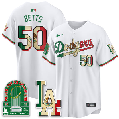 Los Angeles Dodgers Mexico Style Vapor Jersey- Stitched