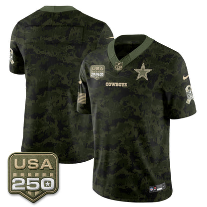 DAL 2026 Salute to Service Edition Vapor Jersey - Stitched