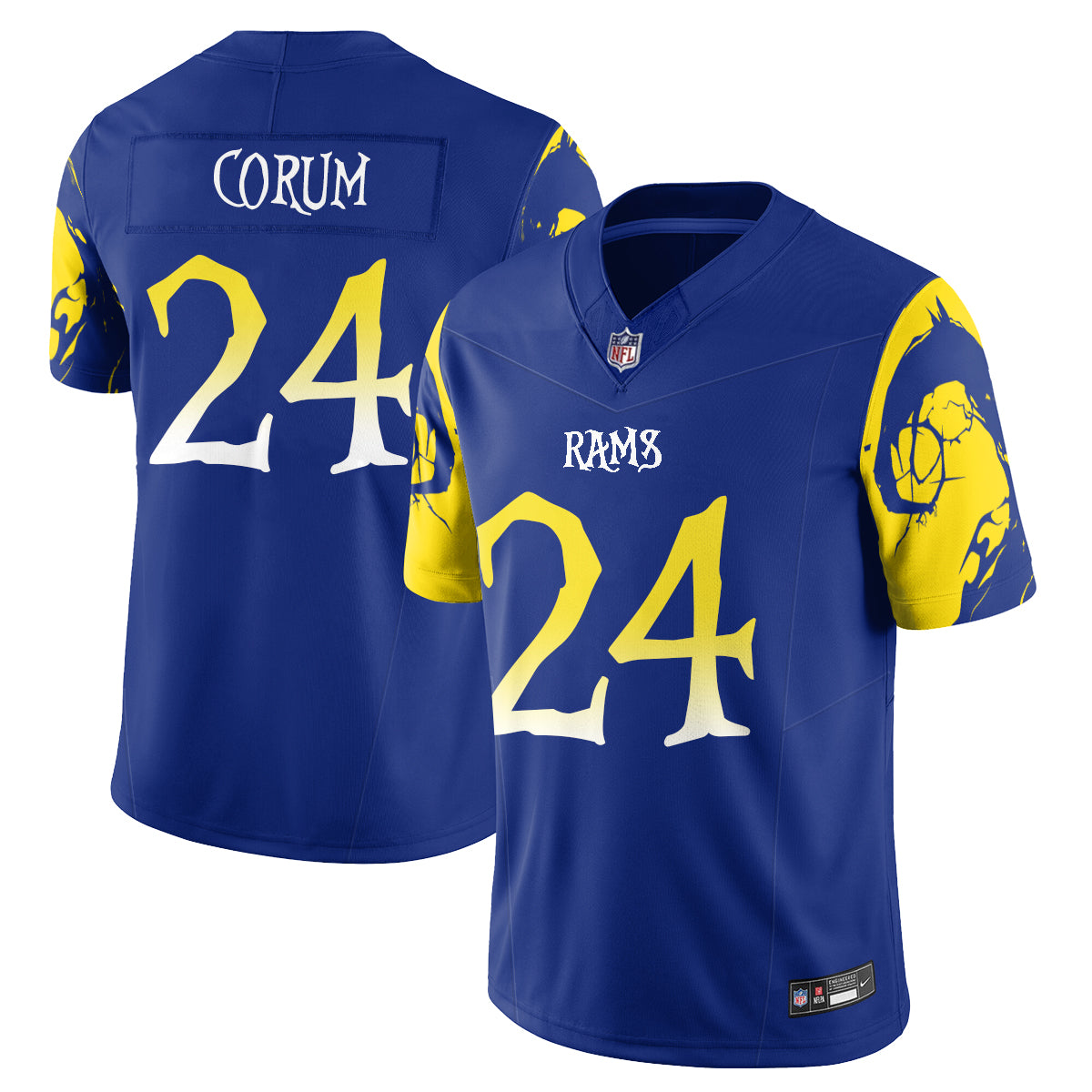 Los Angeles Rams x Nightmare Edition Vapor Jersey - Stitched