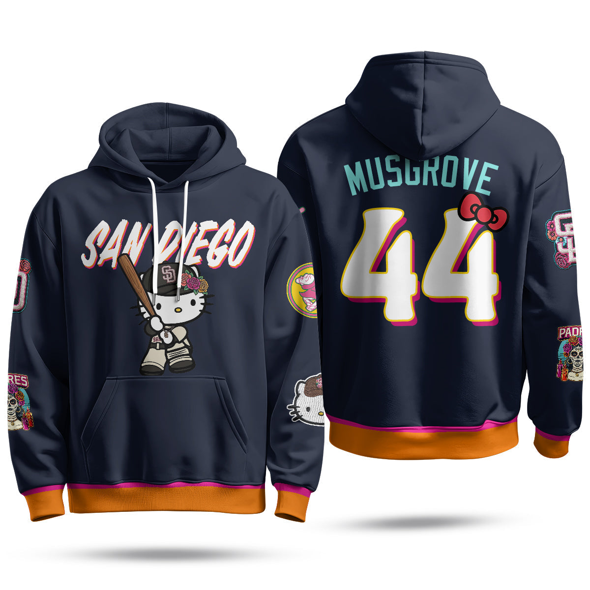 San Diego Padres x Meow KT Fleece Hoodie - Printed