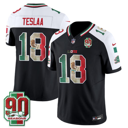 Detroit Lions Mexico Edition Vapor Jersey - Stitched