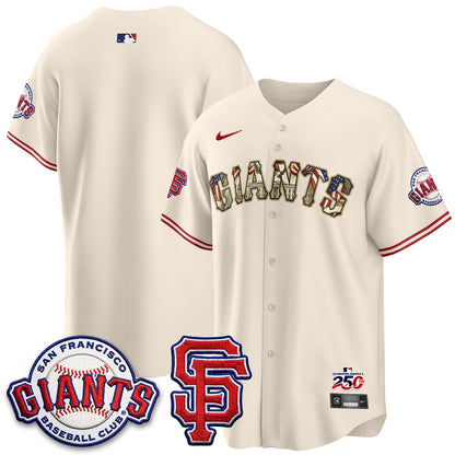 San Francisco Giants2026 Independence Day USA Jersey - All Stitched
