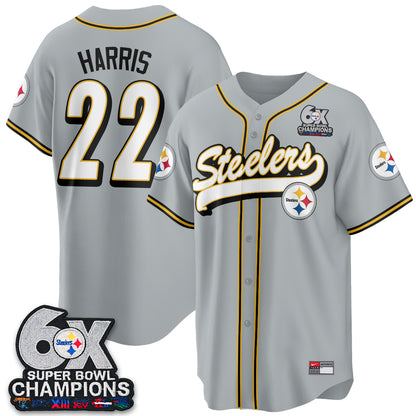 Pittsburgh Steelers 6x SBowl Baseball Vapor Jersey - Stitched