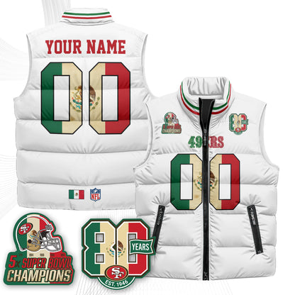 SF Mexico Style Custom Puffer Vest - Printed