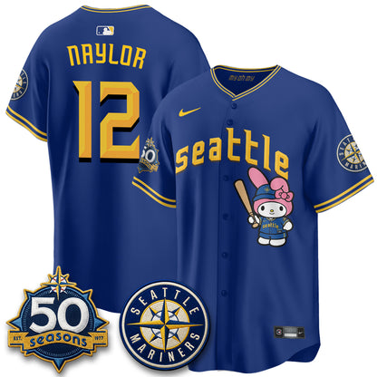Seattle Mariners x  Pink Sanrio Friend Vapor Jersey - Stitched