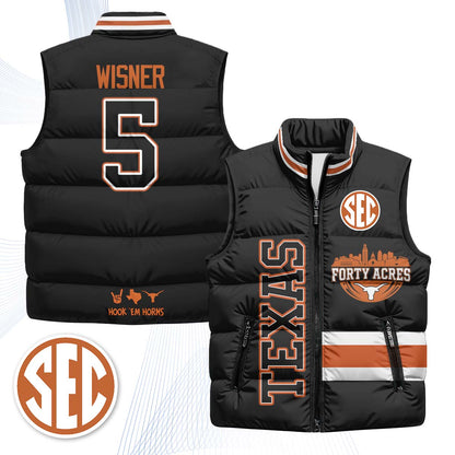 TEX "Forty Acres" Puffer Vest - Printed