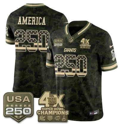 New York Giants 2026 Salute To Service Vapor Jersey - Stitched