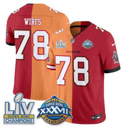 Tampa Bay Buccaneers S.Bowl Split Edition Vapor Jersey - Stitched