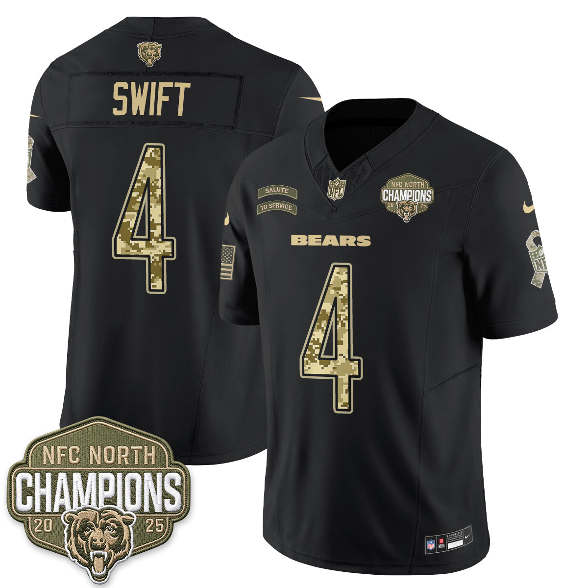 Chicago Bears 2026 Salute to Service V2 Vapor Jersey - Stitched