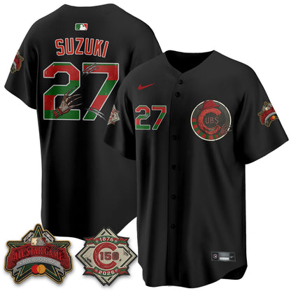 Chicago Cubs A Nightmare on Wrigley Field Edition Vapor Jersey - Stitched