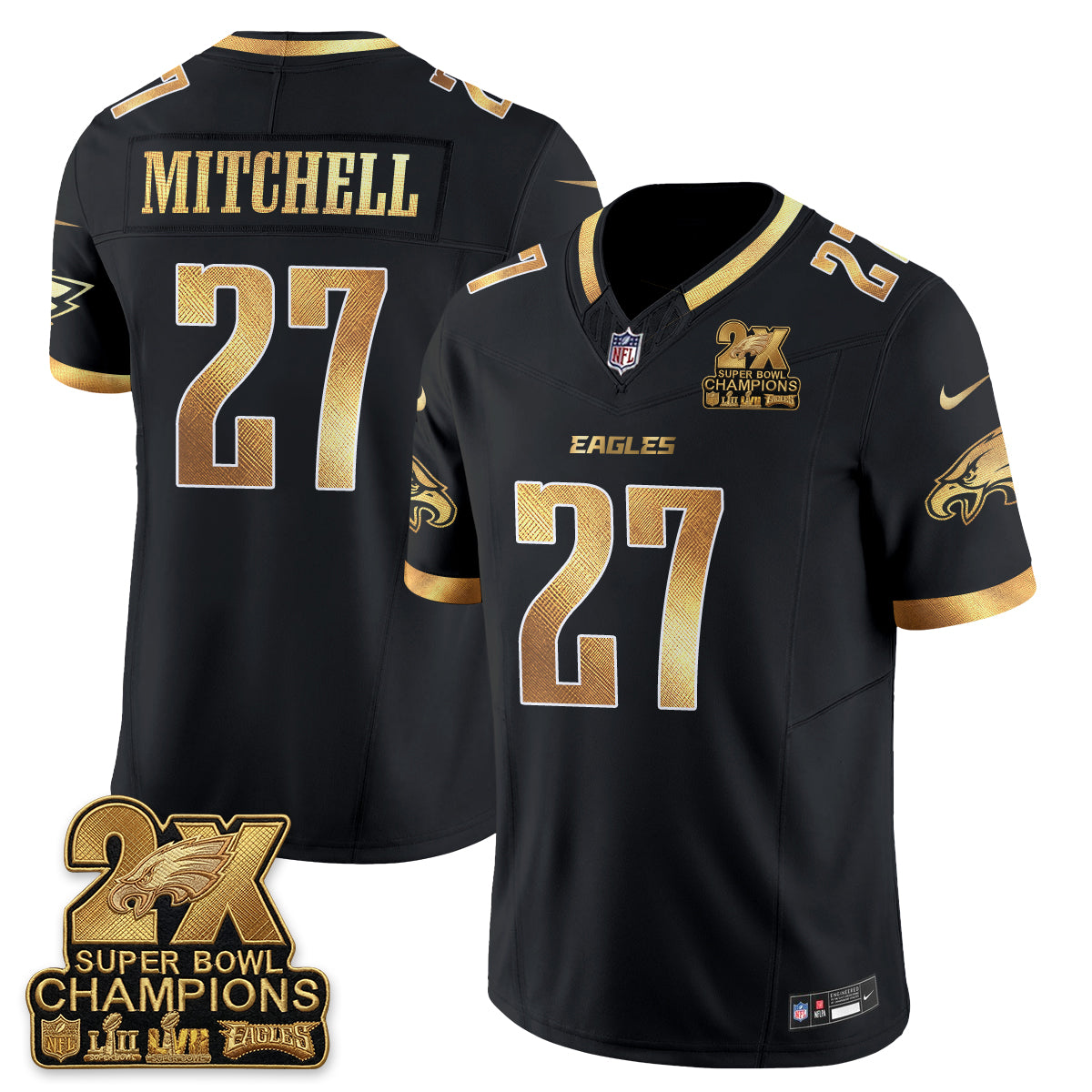 Philadelphia Eagles Fan Gear Vapor Jersey V3- Stitched