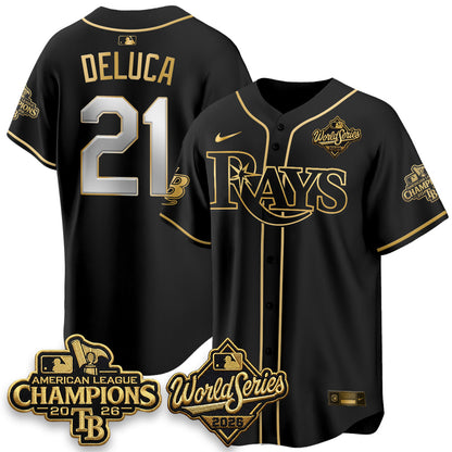TB 2026 AL Champions Black Gold Edition Vapor Jersey V2- Stitched