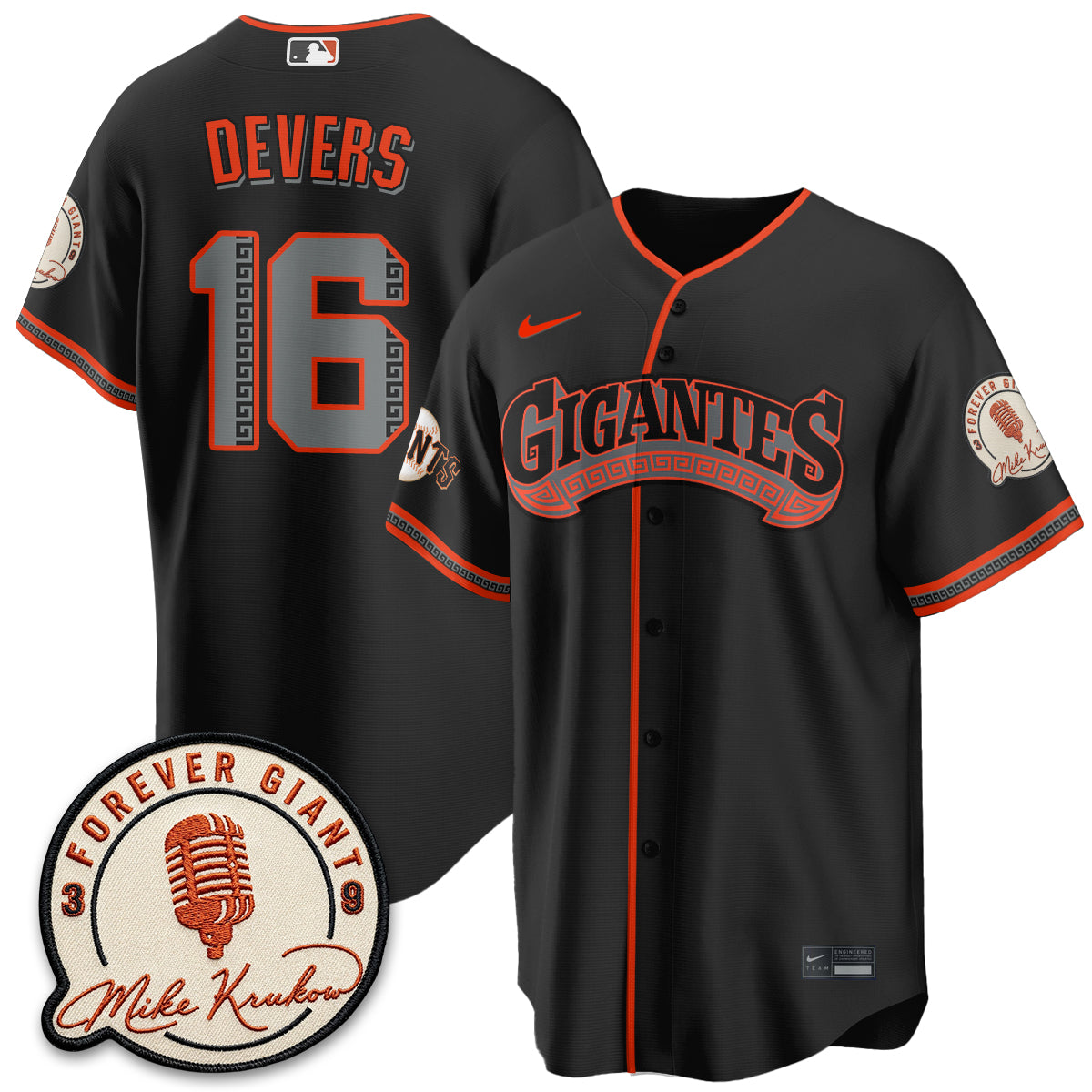 San Francisco Giants Mike Krukow Vapor Jersey - Stitched