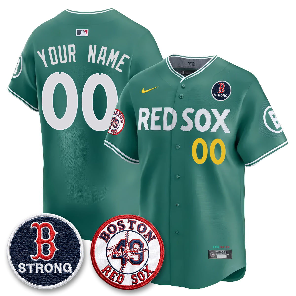 BOS Tim Wakefield Memorial Patch Vaper Premier Limited Custom Jersey - All Stitched V2