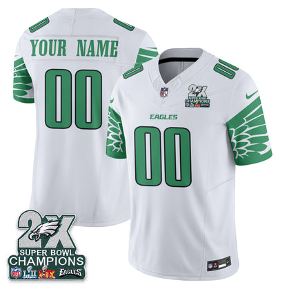 Philadelphia Eagles Fan Gear Vapor Custom Jersey V3- Stitched