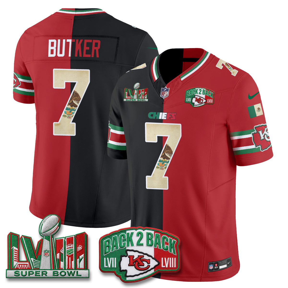 KC Mexico Split Edition Vapor Jersey - Stitched