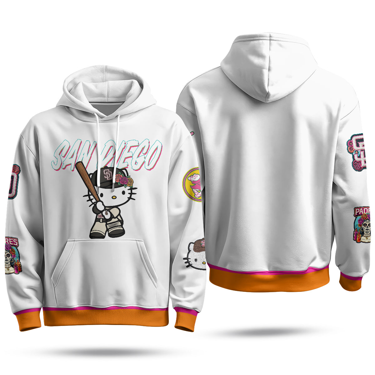 San Diego Padres x Meow KT Fleece Hoodie - Printed