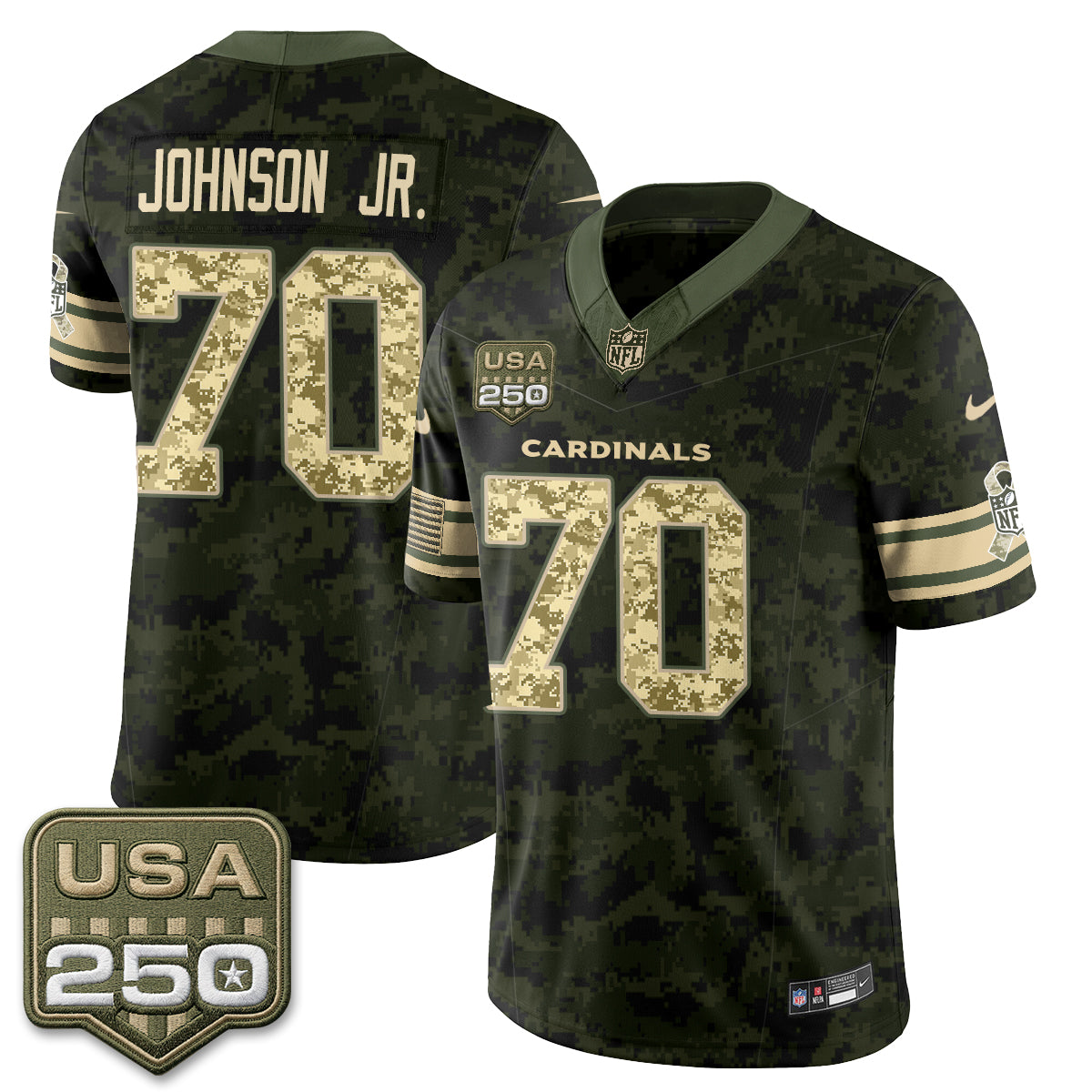 Arizona Cardinals 2026 Salute to Service Vapor Jersey - Stitched