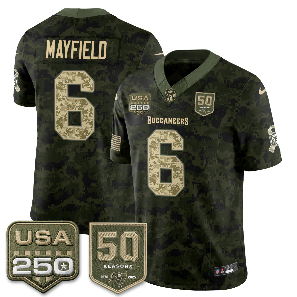 Tampa Bay Buccaneers 2026 Salute to Service Edition Vapor Jersey - Stitched
