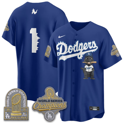 Los Angeles Dodgers x Godzilla Vapor Jersey- Stitched