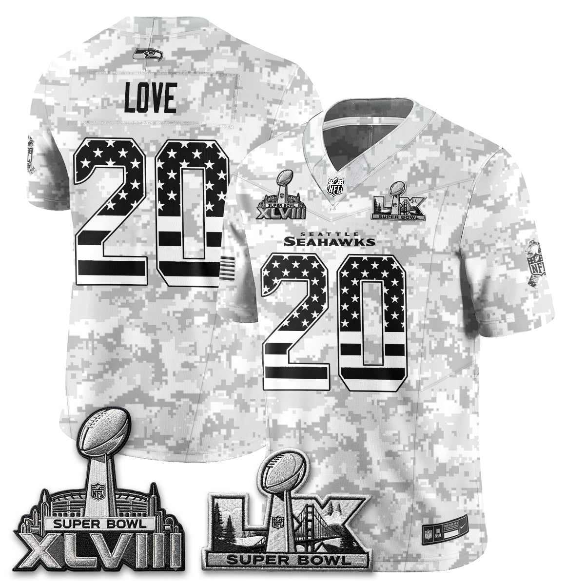 Seattle Seahawks 2026 Salute to Service Edition Vapor Jersey V2- Stitched