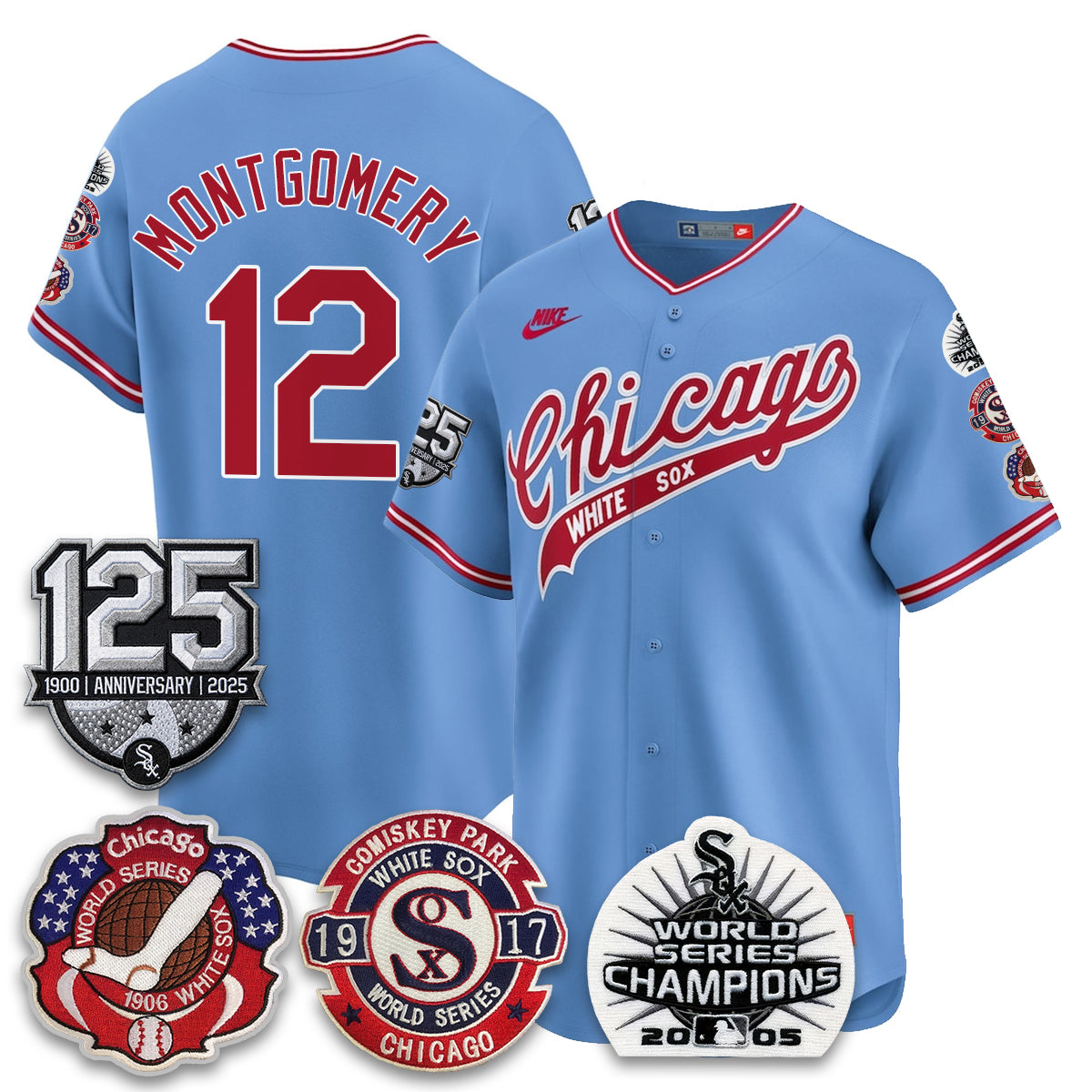 CWS 125th Anniversary - W.S Champions Edition Vapor Jersey - Stitched
