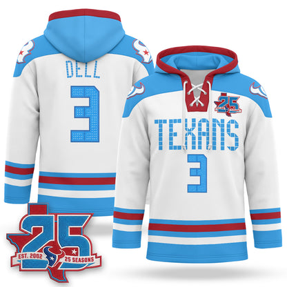 Houston Texans 2026 Rivalries Fleece-Lined Hockey Hoodie - Stitched