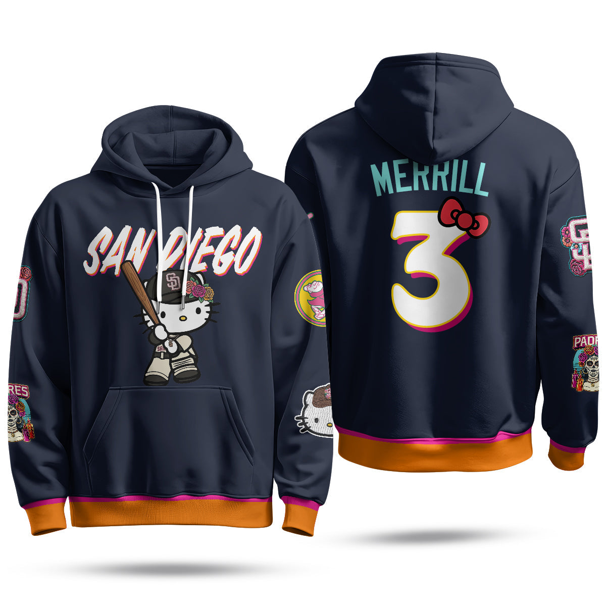 San Diego Padres x Meow KT Fleece Hoodie - Printed