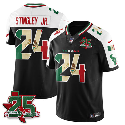 Houston Texans 25 Seasons Mexico Style Vapor Jersey - Stitched