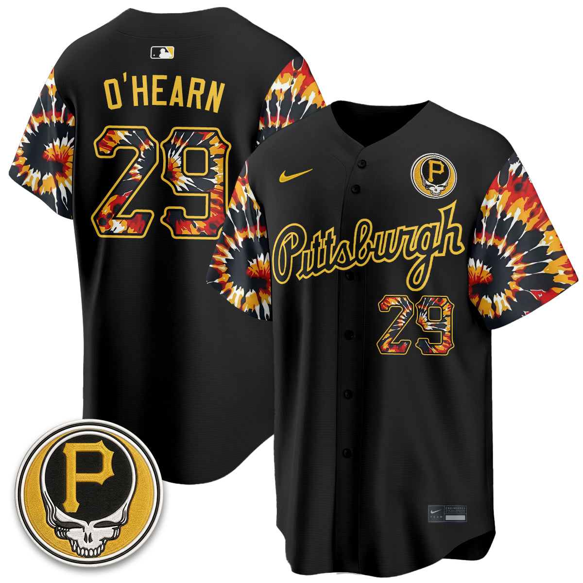 Pittsburgh Pirates x Grateful Dead Vapor Limited Jersey - Stitched