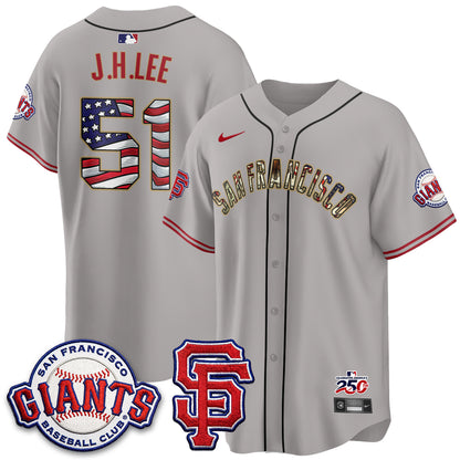 San Francisco Giants2026 Independence Day USA Jersey - All Stitched